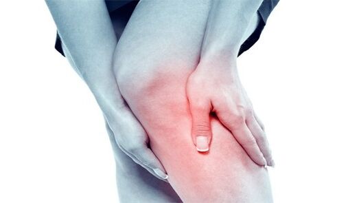 Pain in the knee joint due to arthrosis
